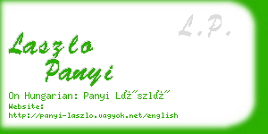 laszlo panyi business card